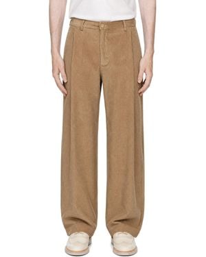 Carter Young Tan Allen Corduroy Trousers - Natural