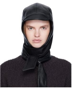 Jean Paul Gaultier 'The Leather' Hood - Black