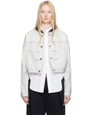 ジャケット・アウター ADERERROR TRUCKER JACKET 1601 / WHITE ジャケット・アウター ADERERROR TRUCKER JACKET 1601 / WHITE