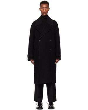 Rohe Double Faced Wool Trench Coat - Black