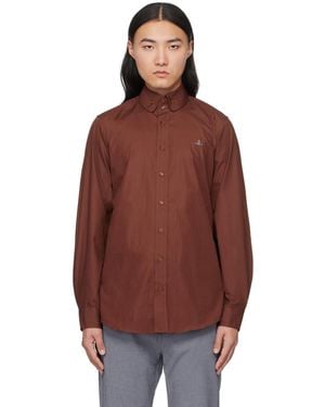 Vivienne Westwood Brown 2 Button Krall Shirt - Red