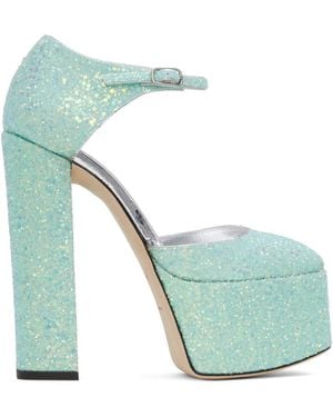 Giuseppe Zanotti Blue Bebe Heels - Green