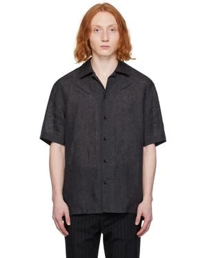 Brioni グレー テニステール シャツ - ブラック