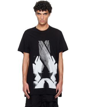 Julius Numinous Print Flare T-Shirt - Black