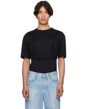 Mugler Boxy Corset T-Shirt - Black