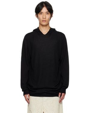 Rick Owens Concordians Long Sleeve Hoodie - Black