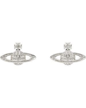 Vivienne Westwood Mini Bas Relief Earrings - Black