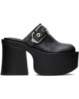 Marc Jacobs Black 'the J Marc Leather' Mules