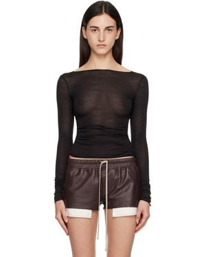 Rick Owens Tower Ls T-Shirt - Black