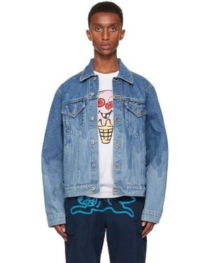 ICECREAM Lazer Drip Denim Trucker Jacket - Blue