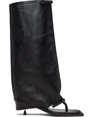 FIDAN NOVRUZOVA Kaia Stiletto Heel Tall Sandals - Black