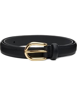 Anderson's ブラック Skinny ナッパレザー ベルト