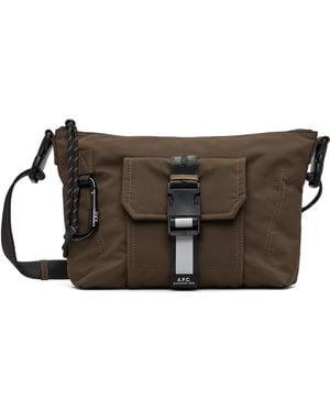 A.P.C. Khaki Trek Satchel - Brown