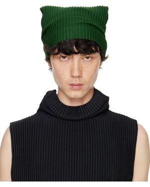 Homme Plissé Issey Miyake Pleats Tube Beanie - Green