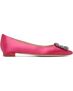 Manolo Blahnik Hangisiflat Ballerina Flats - Black