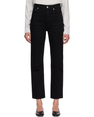 Agolde 90's Pinch Waist Crop Jeans - Black