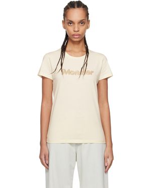 Moncler オフホワイト S/S ロゴ Tシャツ - マルチカラー
