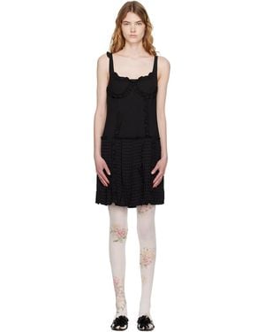 OPEN YY Flapper Pleats Midi Dress - Black