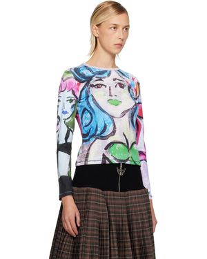 Chopova Lowena Long-Sleeve T-Shirt in Red | Lyst