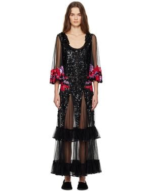 Bode Gazebo Maxi Dress - Black