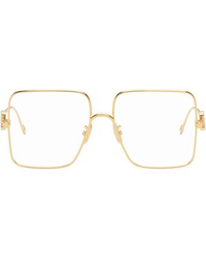 Loewe Oversize Square Retro Glasses - Metallic
