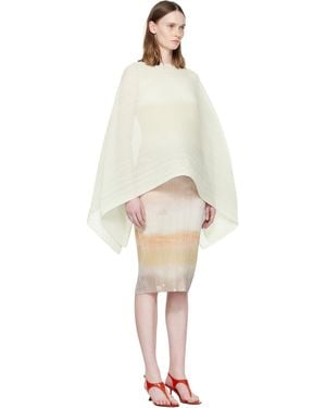Pleats Please Issey Miyake 'Basic Madame-T Small' Stole in White