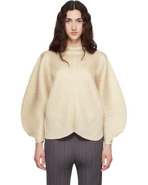 Pleats Please Issey Miyake Coast Blouse - Natural