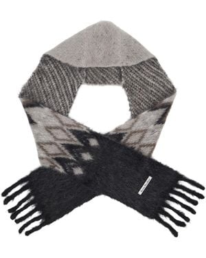 Acne Studios Mohair Hood Scarf - Gray