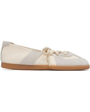 Maison Margiela Off- & Replica Soft Laced Ballerina Flats - White