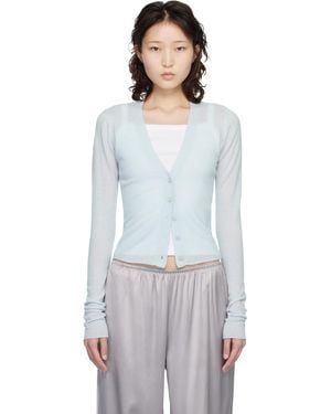 Skims Cardigan Bleu En Cachemire Ultraléger - Noir