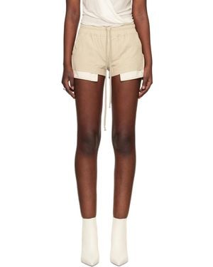 Rick Owens Fog Boxer Leather Shorts - Multicolor