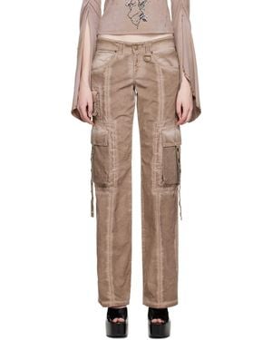 Blumarine Brown Eyelet Trousers - Natural