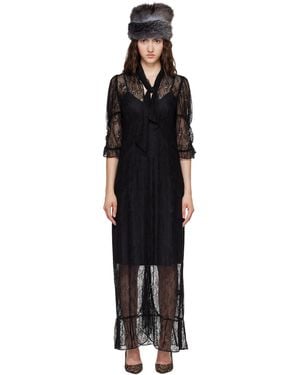 Anna Sui Tie Maxi Dress - Black