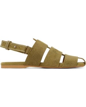 JW Anderson Suede Fisherman Sandals - Black