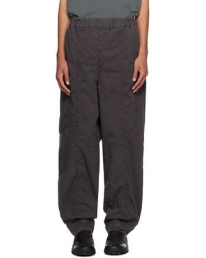 Ganni Grey Embroidered Lounge Trousers - Black