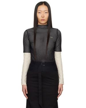 lesugiatelier ブラック カットオフ トップス