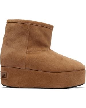 Balenciaga Tan Alaska Platform Boots - Brown