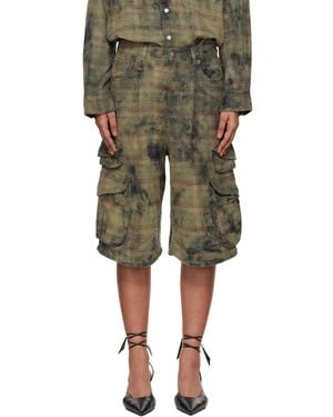 R13 Bermuda Cargo Shorts - Green