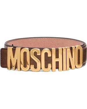 Moschino Logo Hardware Belt - Black