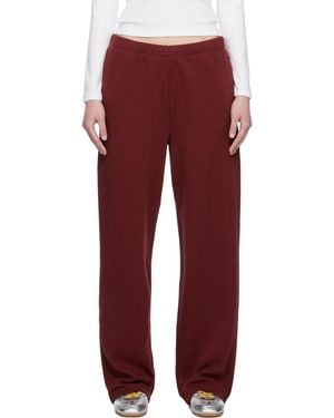 Skims Cotton Fleece Classic Straight Leg Joggers - Red