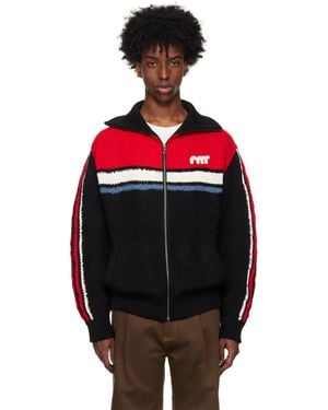rice nine ten Knitting Track Jacket - Red