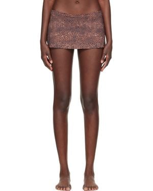 Fruity Booty Shania Swim Bloomer Miniskirt - Brown