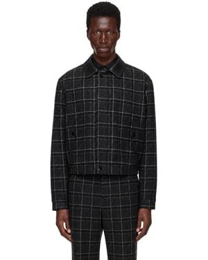 Ernest W. Baker Ssense Exclusive Check Bomber Jacket - Black