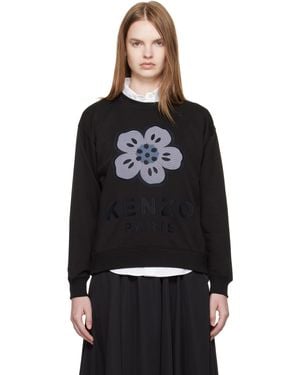 KENZO Paris 'Boke Flower' Embroidered Sweatshirt - Black