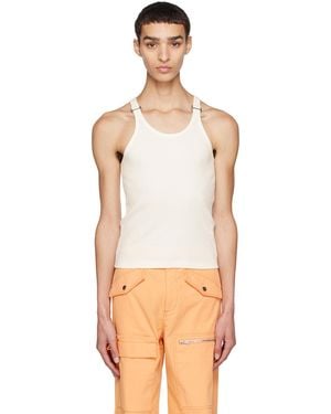 Dion Lee White E-hook Tank Top - Black