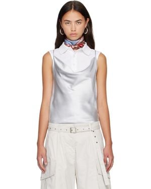 Acne Studios Shiny Satin Top - Blue