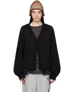 Doublet ブラック 2Way Sleeve カーディガン