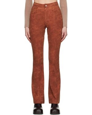 ANDERSSON BELL Paneled Faux-Leather Pants - Red