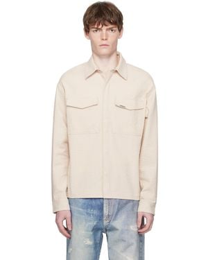 Represent Off- Textured Long Sleeve Shirt - Blue