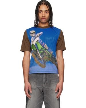rice nine ten Photo Print T-Shirt - Blue
